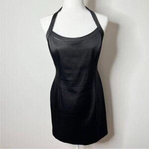 Classic Black Halter Sheath Dress